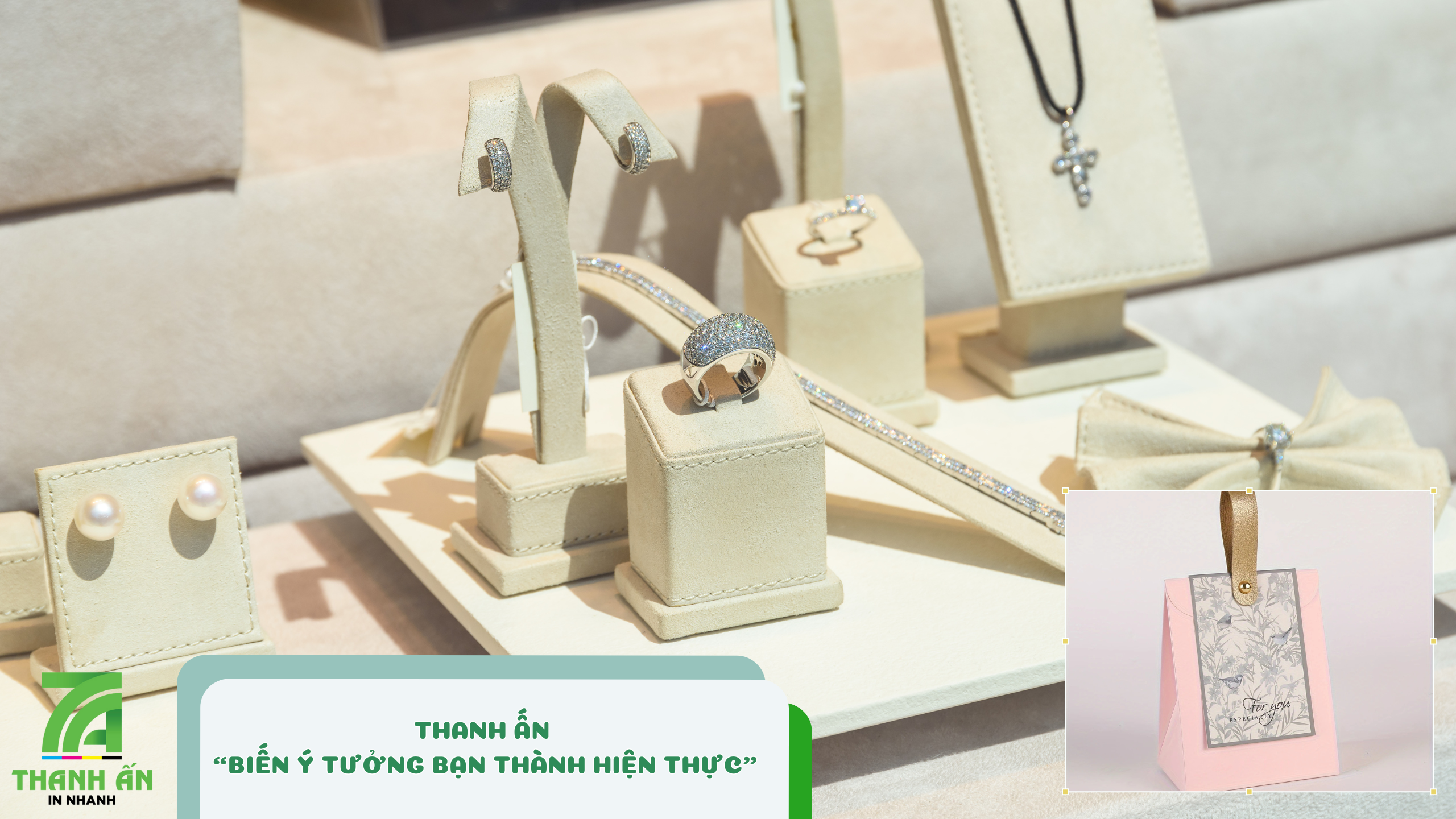 Thanh Ấn In Túi Giấy Kraft Đựng Trang Sức: Thúc đẩy doanh số giúp bạn, nhờ những mẫu túi giấy "Thu Hút" đẹp * tinh tế, sang trọng. Mang đến góc nhìn ấn tượng trong góc nhìn của quý khách hàng