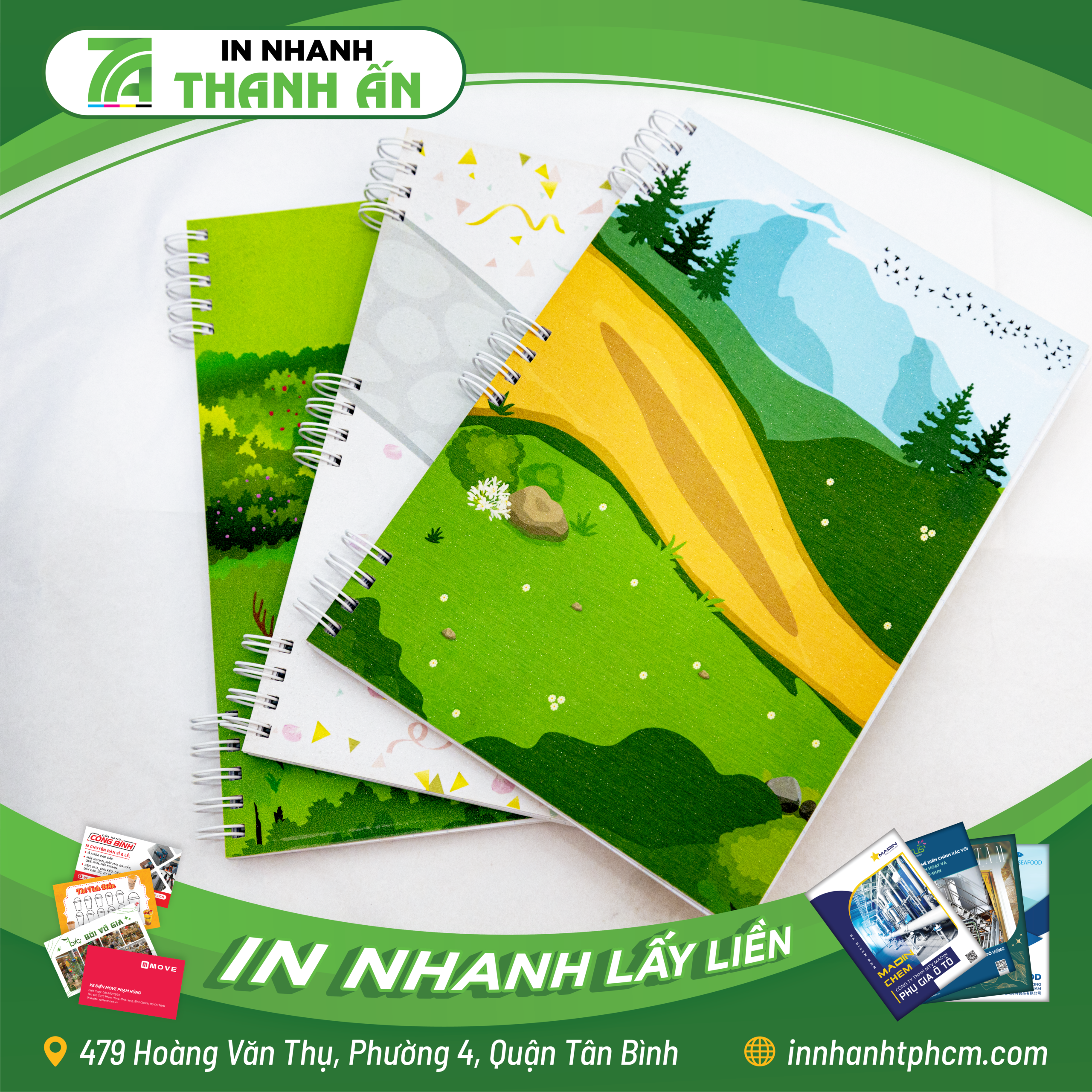 in sổ tay số lượng ít