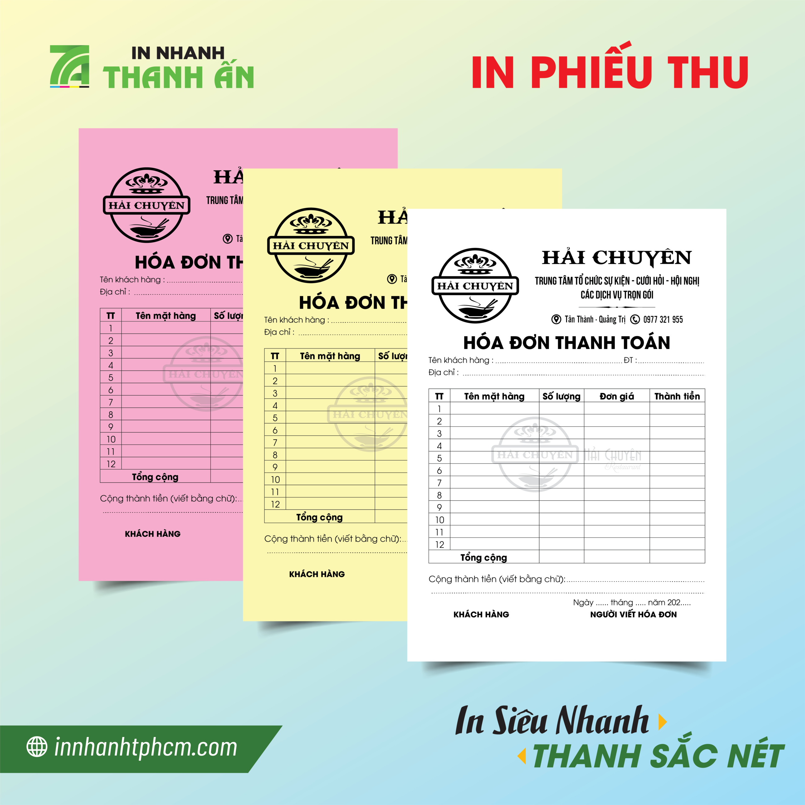 IN PHIẾU THU GIÁ RẺ - IN NHANH, GIAO HÀNG TẬN NƠI in phiếu thu giá rẻ