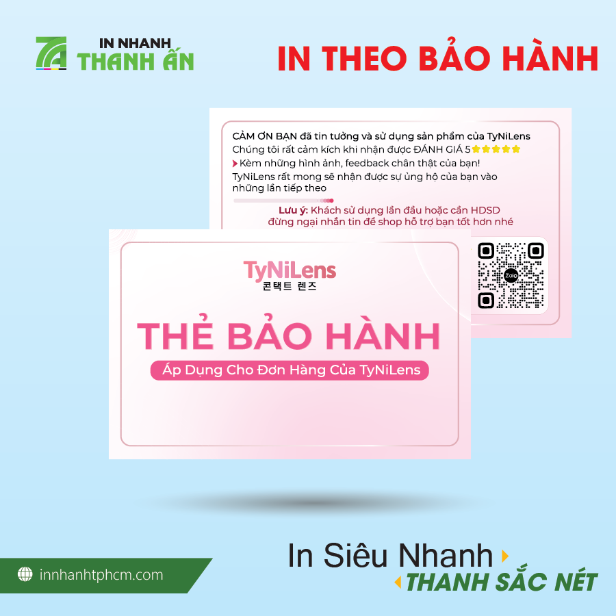in thẻ bảo hành